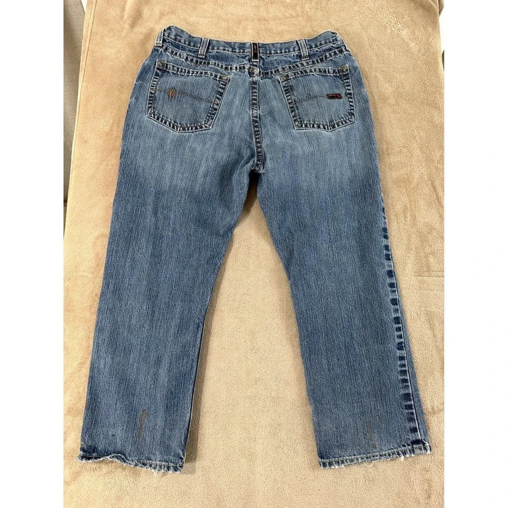 Ariat Work FR M4 Low Rise Boot Cut Jeans Mens 40x30 Blue Flame Resistant Uniform